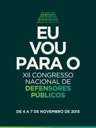 Read more about the article Contagem Regressiva para o XII Congresso Nacional dos Defensores Públicos