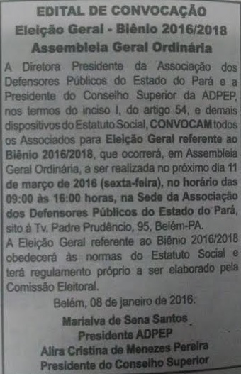 You are currently viewing ADPEP na mídia: Edital de convocação para o Biênio 2016/2018 foi divulgado nesta sexta-feira