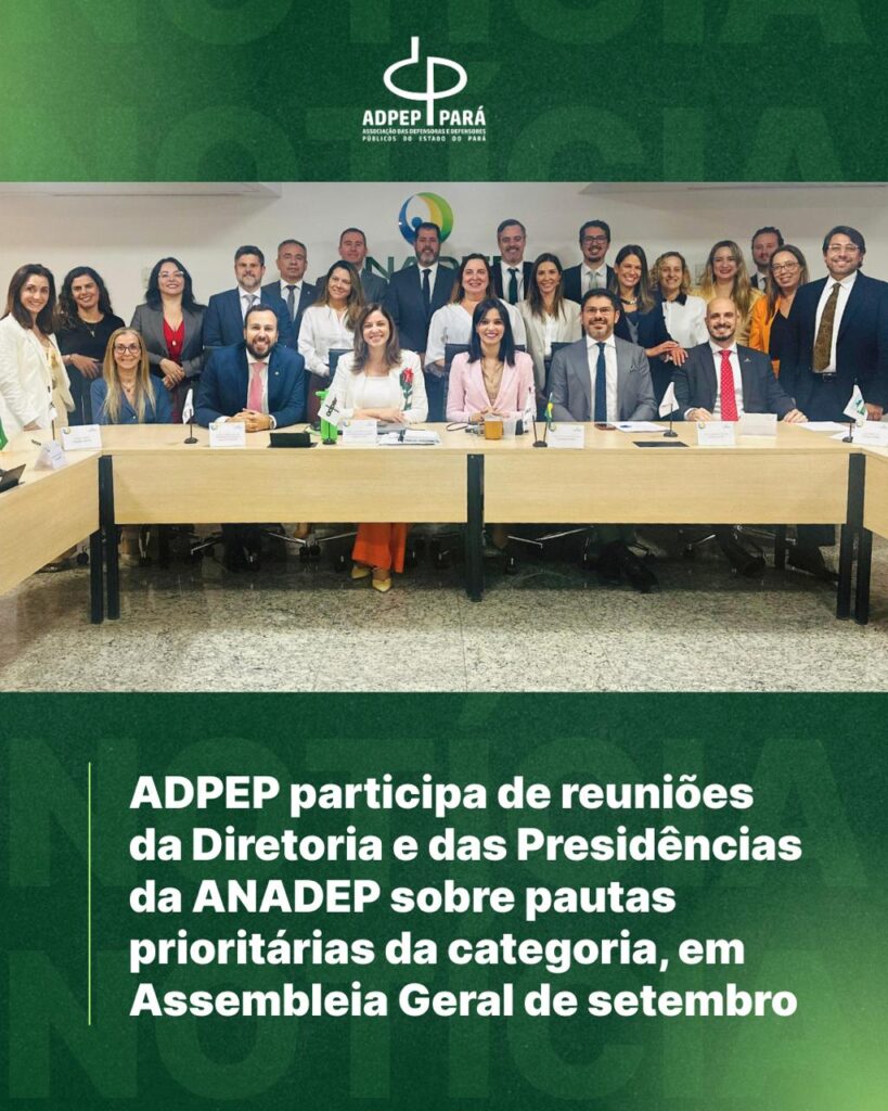 Read more about the article ADPEP participa de reuniões da Diretoria e das Presidências da ANADEP sobre pautas prioritárias da categoria, em Assembleia Geral de setembro